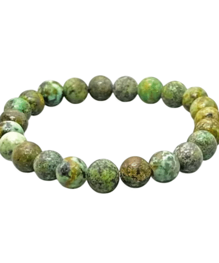 African Turquoise Bracelet for Women Men's Gifts - Protection Healing Crystal Bracelet - 8mm Gemstone Beaded Adjustable