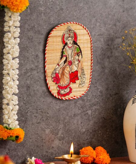 Bamboo Hand Crafted Wall Hangings Of Godess Laxmi Ji For Home Decor